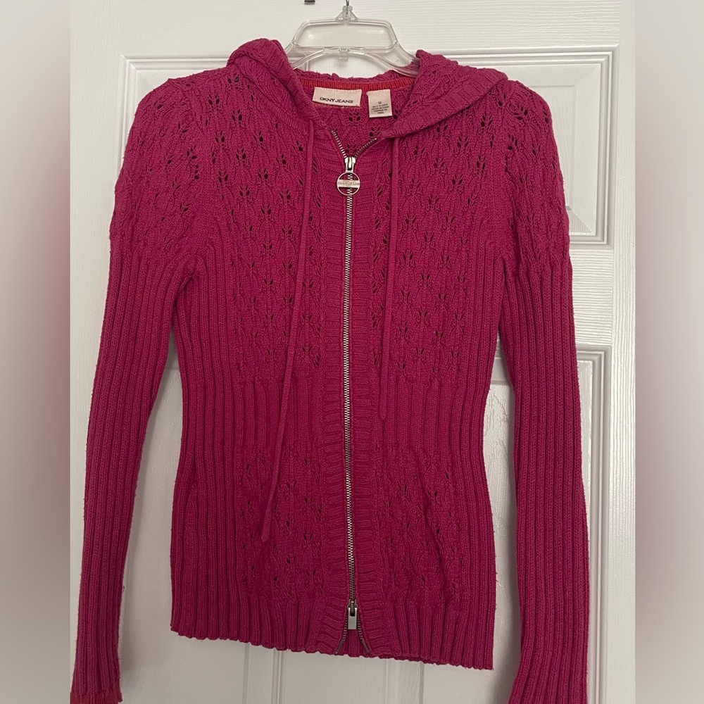 DKNY fuchsia cardigan